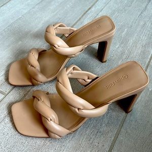 Heeled sandals.